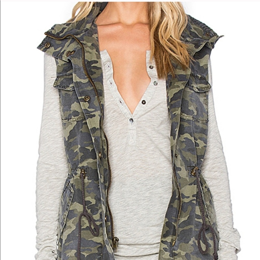 Anthropologie Camo vest by Velvet by Spencer